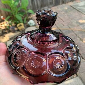 Moon and Stars Weishar Plum 10 inch Compote Top